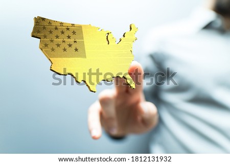 states of america usa democracy map flag