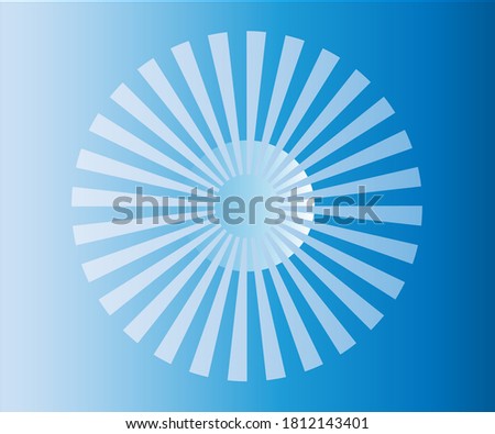 AN illustration of gradient sky blue circular art.
