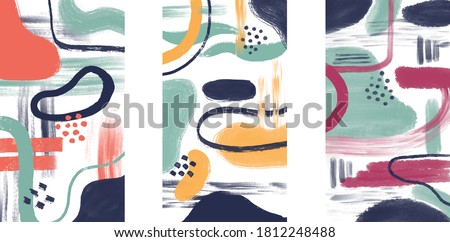 Abstract Paint Background. Handpainted Abstract. Abstract Shapes. Royalty-Free Stock Photo #1812248488