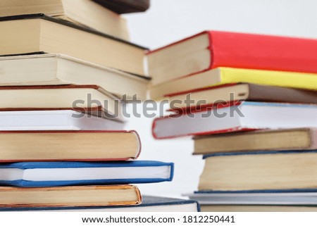 Books on the white background