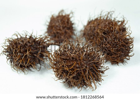 rambutan fruit on a white background