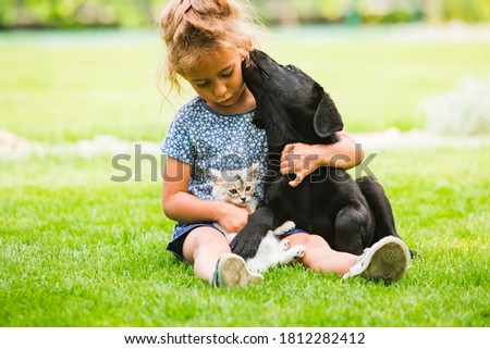 Domestic animals love and appreciate their young owners
