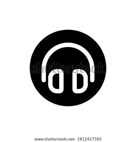 Headphones icon for your website designs, apps, UI, brochures, banners, templates. Vector illustration, EPS10, pixel perfect.