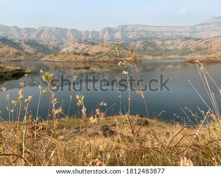 Beautiful lake in karjat Maharashtra  India  Royalty-Free Stock Photo #1812483877