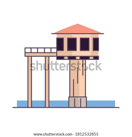 Isolated dock builder world construction famous icon- Vector