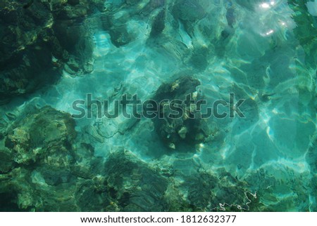 Super clean water of the sea