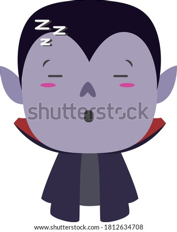 dracula figure with facial gestures, no background
