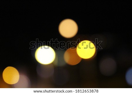 Photo light bokeh effect. Blurred effect at night
