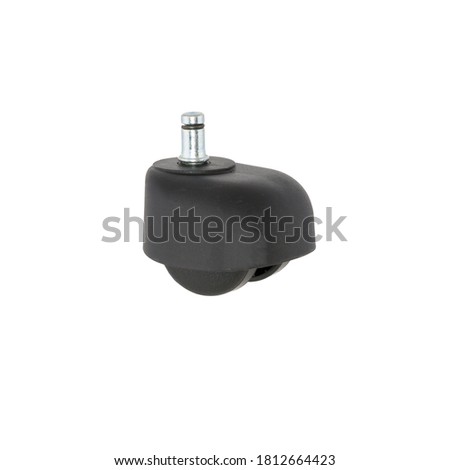 office chair wheel isolated on white background, stock photography