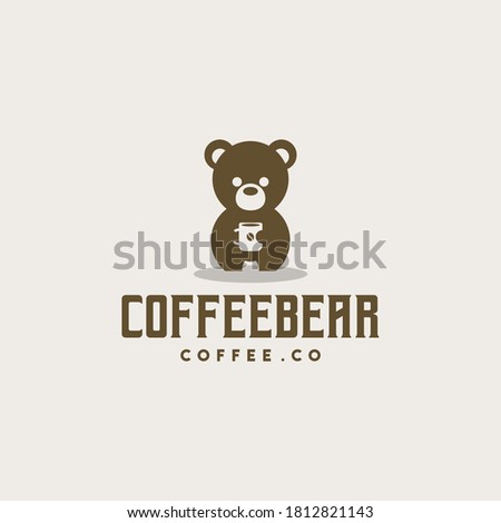 Creative coffee bear logo design