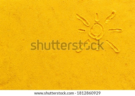 Abstract pattern with  sand texture  picture sun top view