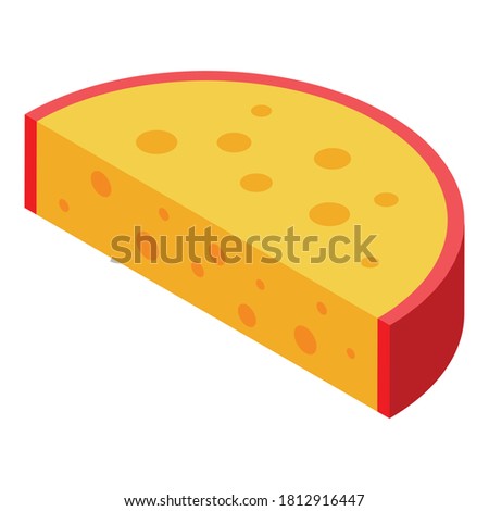 Cheese cow icon. Isometric of cheese cow vector icon for web design isolated on white background