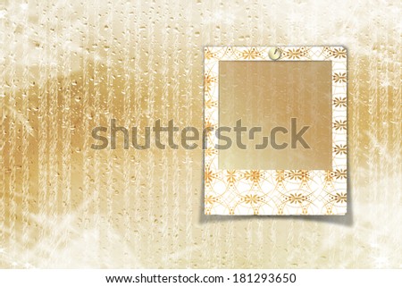 Slides with handmade ornaments for photos on white abstract background