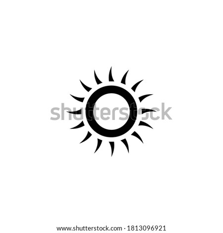 sun icon vector symbol of brightness isolated illustration white background
