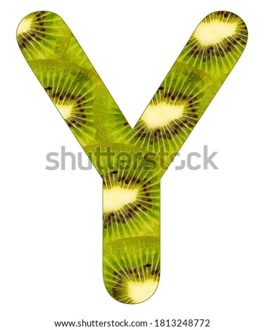 Letter Y - Tropical Fruit Background - Actinidia deliciosa