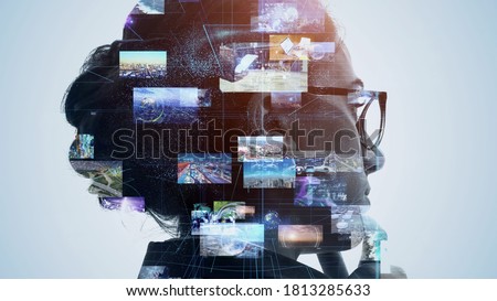 AI (Artificial Intelligence) concept. Deep learning. Mindfulness. Psychology. *Video version available in my portfolio. Royalty-Free Stock Photo #1813285633