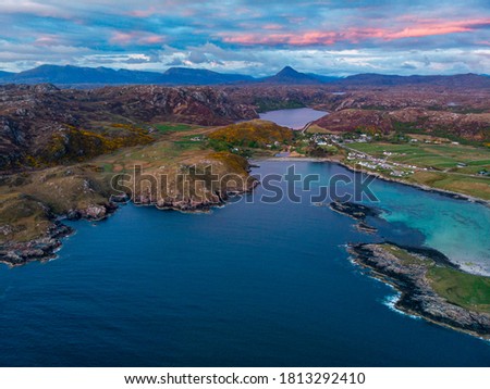 Scourie Bay photographed in Scotland, in Europe. Picture made in 2019.