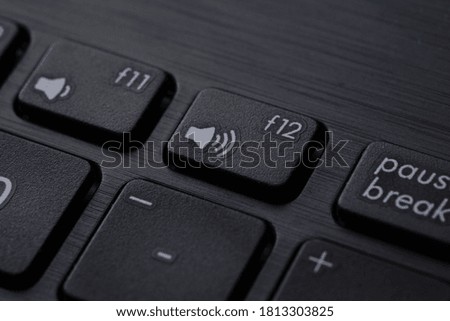 keyboard with keys close up