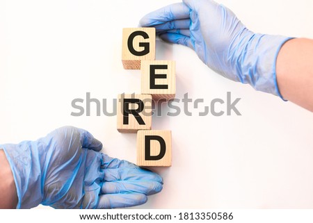 words on wooden cubes, white background. medical concept