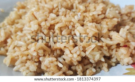 This is a picture of old home fried rice and it is originally from Indonesia