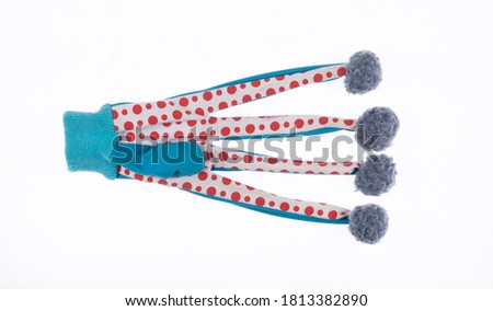 clown glove isolated on white background