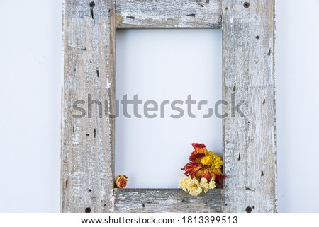 Empty frame on the white background