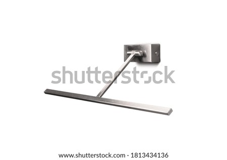 Metal picture wall lamp on white background.