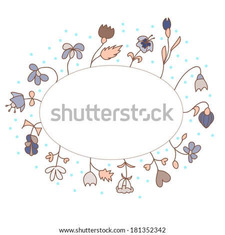 cute floral frame design