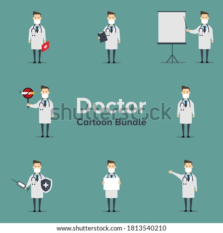 Illustration Vector Graphic of Doctor Cartoon Bundle
