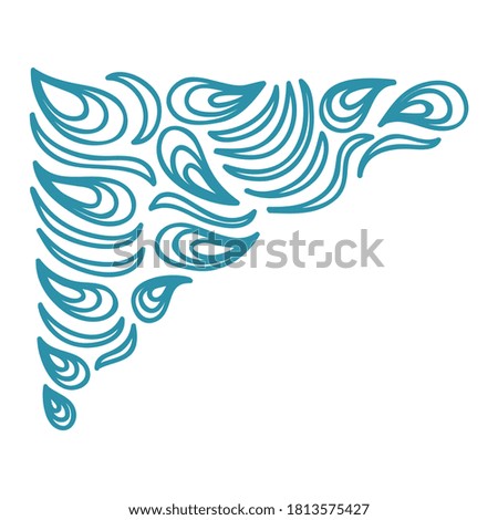 Pattern decorative element of water drops. Vector illustration