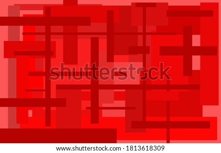 Background red rectangle with modern abstract style. 