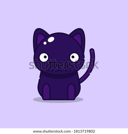 Vector illustration of a halloween cat