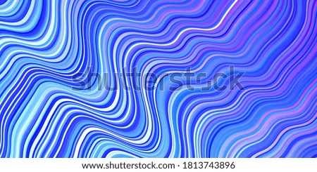 Light Pink, Blue vector background with wry lines. Colorful illustration in abstract style with bent lines. Pattern for booklets, leaflets.