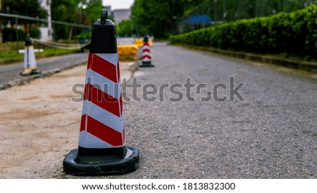 a traffic cone during construction
