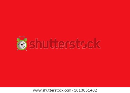 Alarm clock on colorful background. Time concept