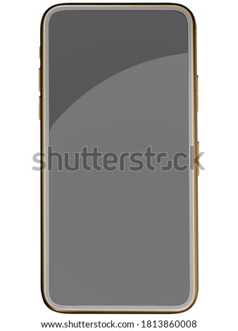3d illustration realistic smartphone prototype mobile phone frame with template split display blank various views of the phone mobile concept with clipping path ready to use for decoration