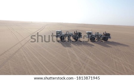 seismic survey base camp for Oil and Gas Royalty-Free Stock Photo #1813871945