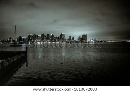 This is a photograph of the San Diego city skyline. 