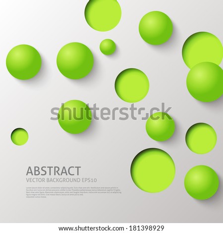 Green balls and circles design template