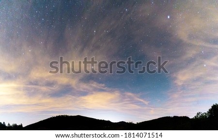 Night landscape in the mountain