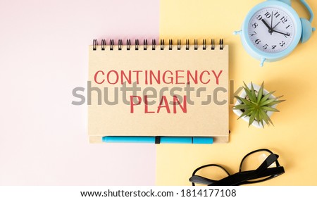 Contingency plan word cloud concept on grey background. Royalty-Free Stock Photo #1814177108