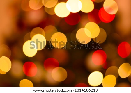 Christmas backgroud bokeh lights red and gold