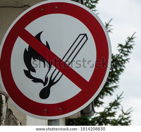 Symbolic Sign Prohibition of Fire