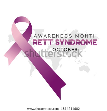 Rett syndrome awareness month vector illustration