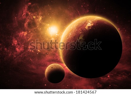 Golden Planet - Elements of This Image Furnished By NASA