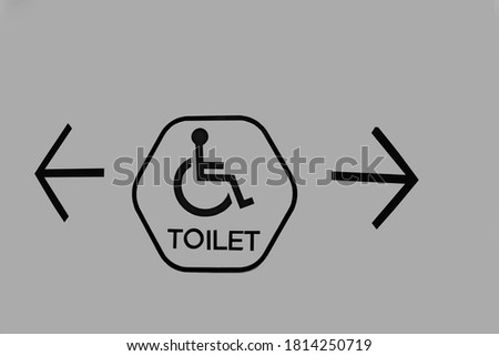 Photo of a Handicapped Toilet icon isolated on white background.