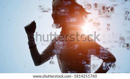 Wearable device concept. Smart watch. Health care technology. Sportstech. *Video version available in my portfolio. Royalty-Free Stock Photo #1814251760