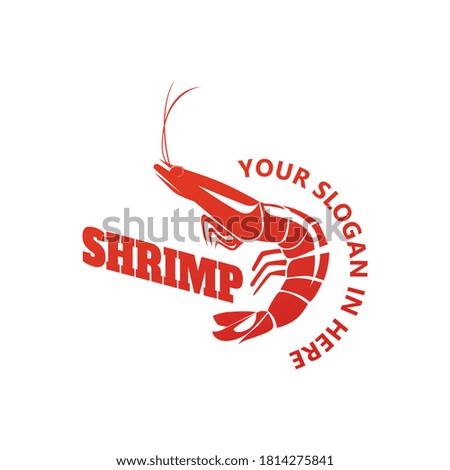 Shrimp Logo Template Design Vector