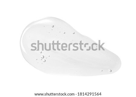 Liquid gel texture. Drops beauty serum. Transparent skin care product swatches on a white background. Royalty-Free Stock Photo #1814291564
