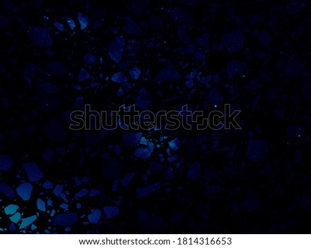 Beautiful abstract color blue grunge marble on dark background and gray and blue granite tiles floor on blue glass background, love gray wood banners graphics, blue mosaic decoration